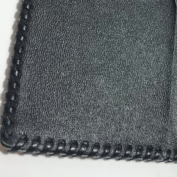 Handmade Embossed Tooled Tan Leather Bifold Flat Wallet - Picture 10 of 12